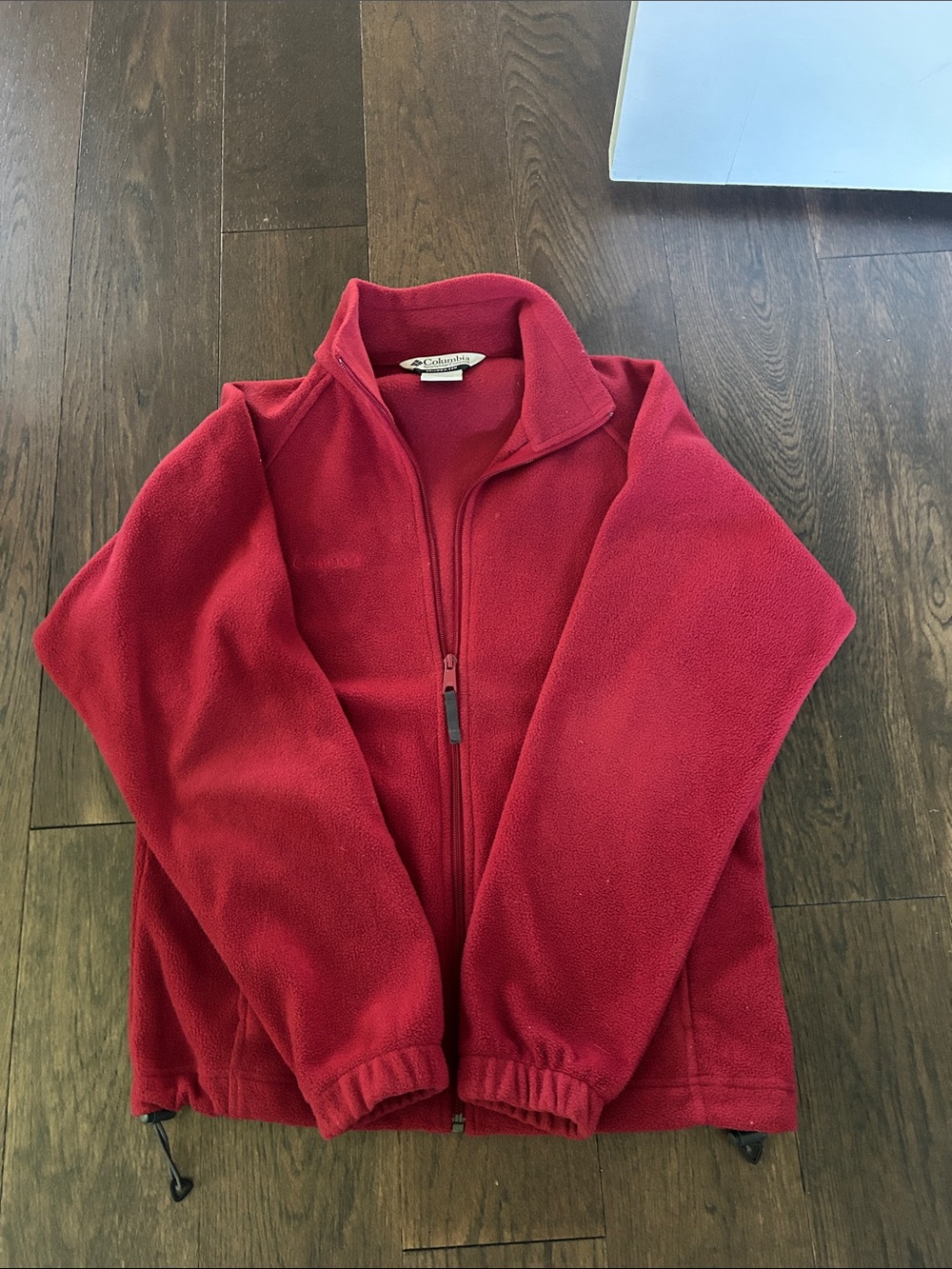 Columbia Red Full Zip Fleece Jacket Women’s Size S Like New